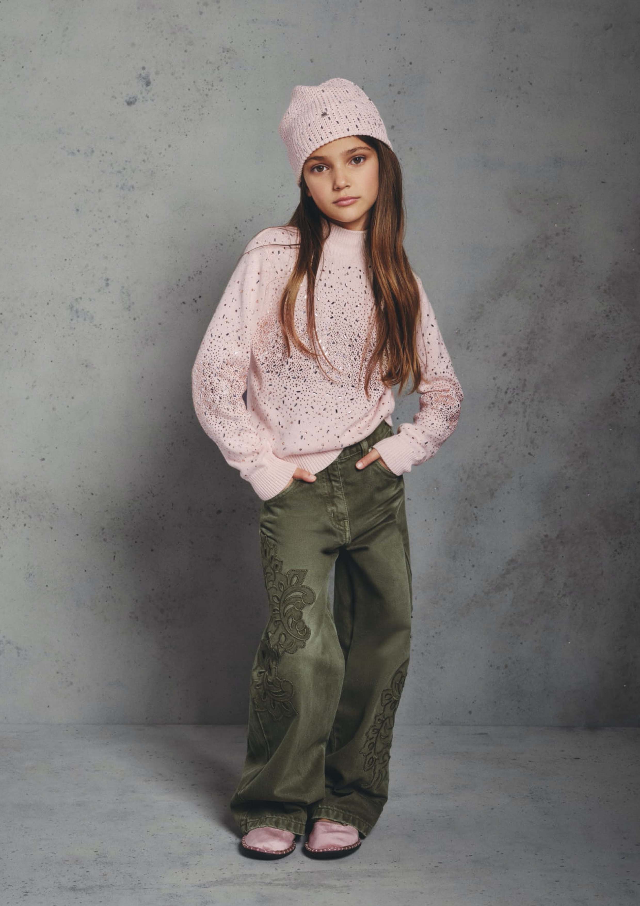 Ermanno Scervino Pink Rhinestones Sweater