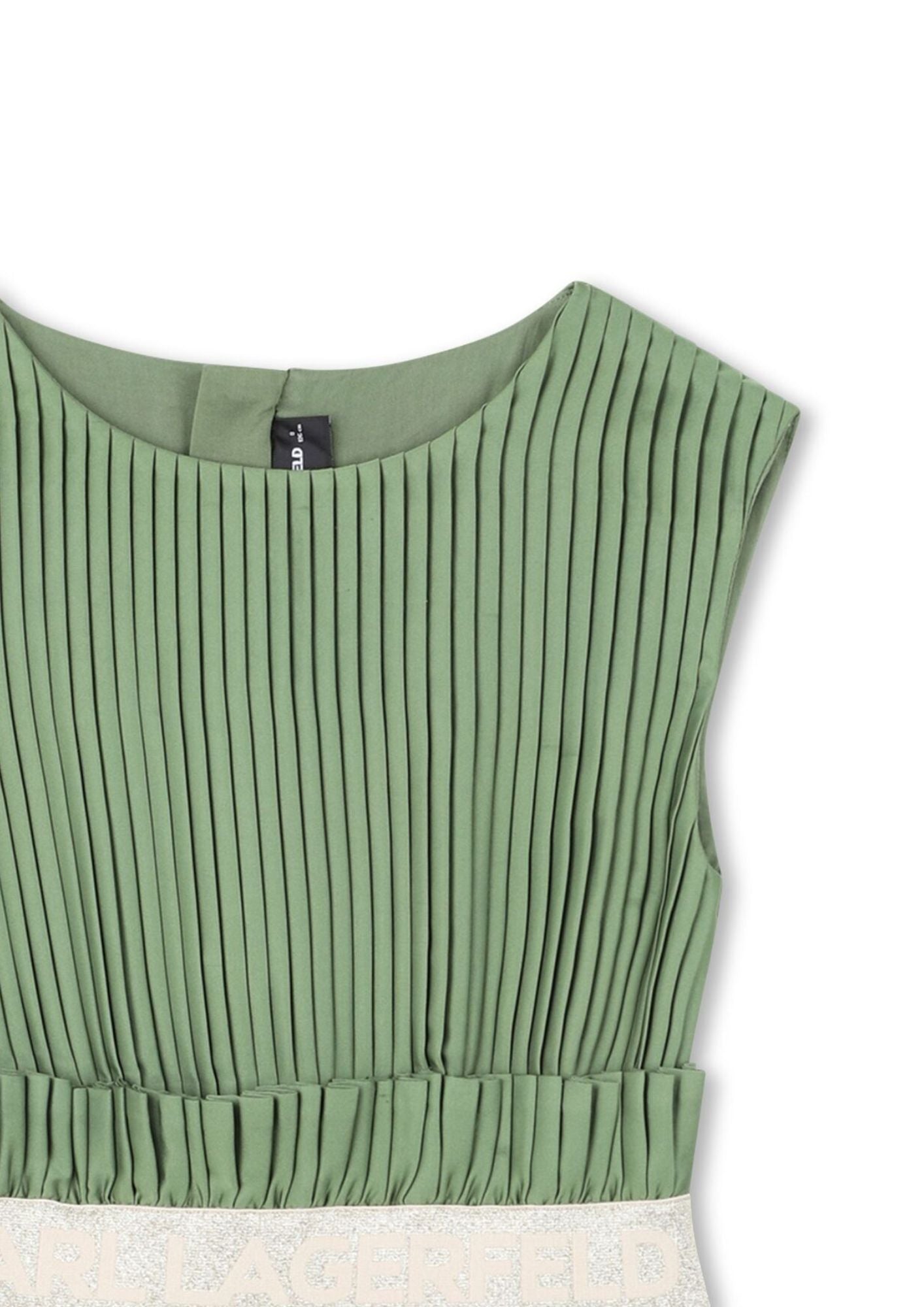 Karl Lagerfeld Green Pleated Dress