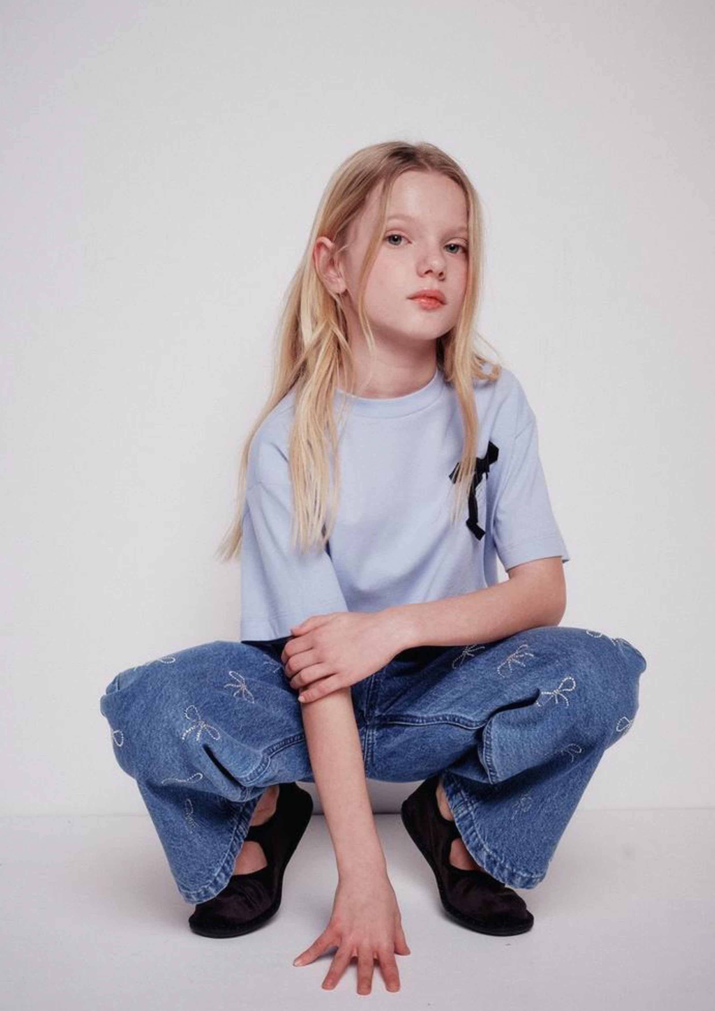Miss Blumarine Lilac Bow T-shirt