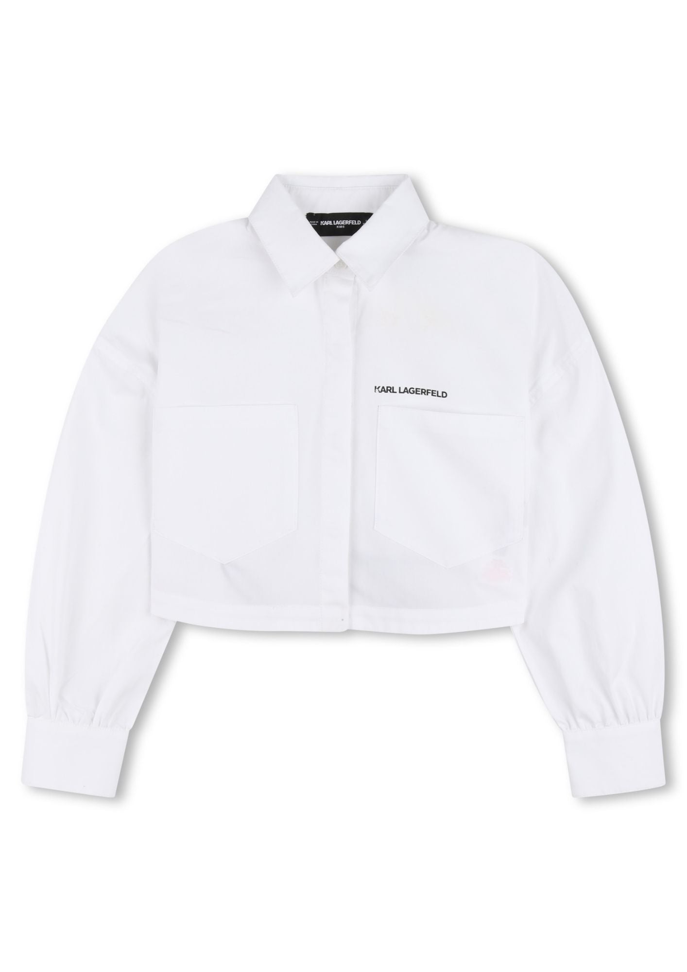Karl Lagerfeld White Crop Shirt