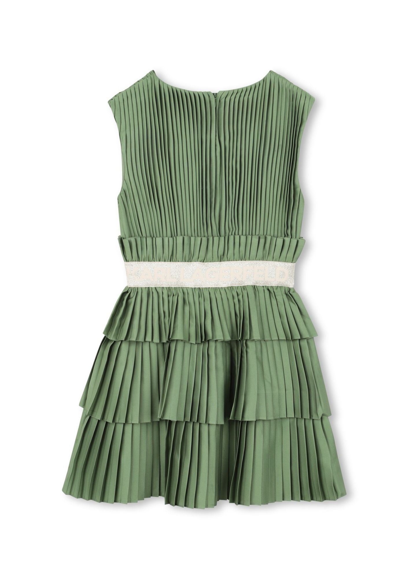 Karl Lagerfeld Green Pleated Dress