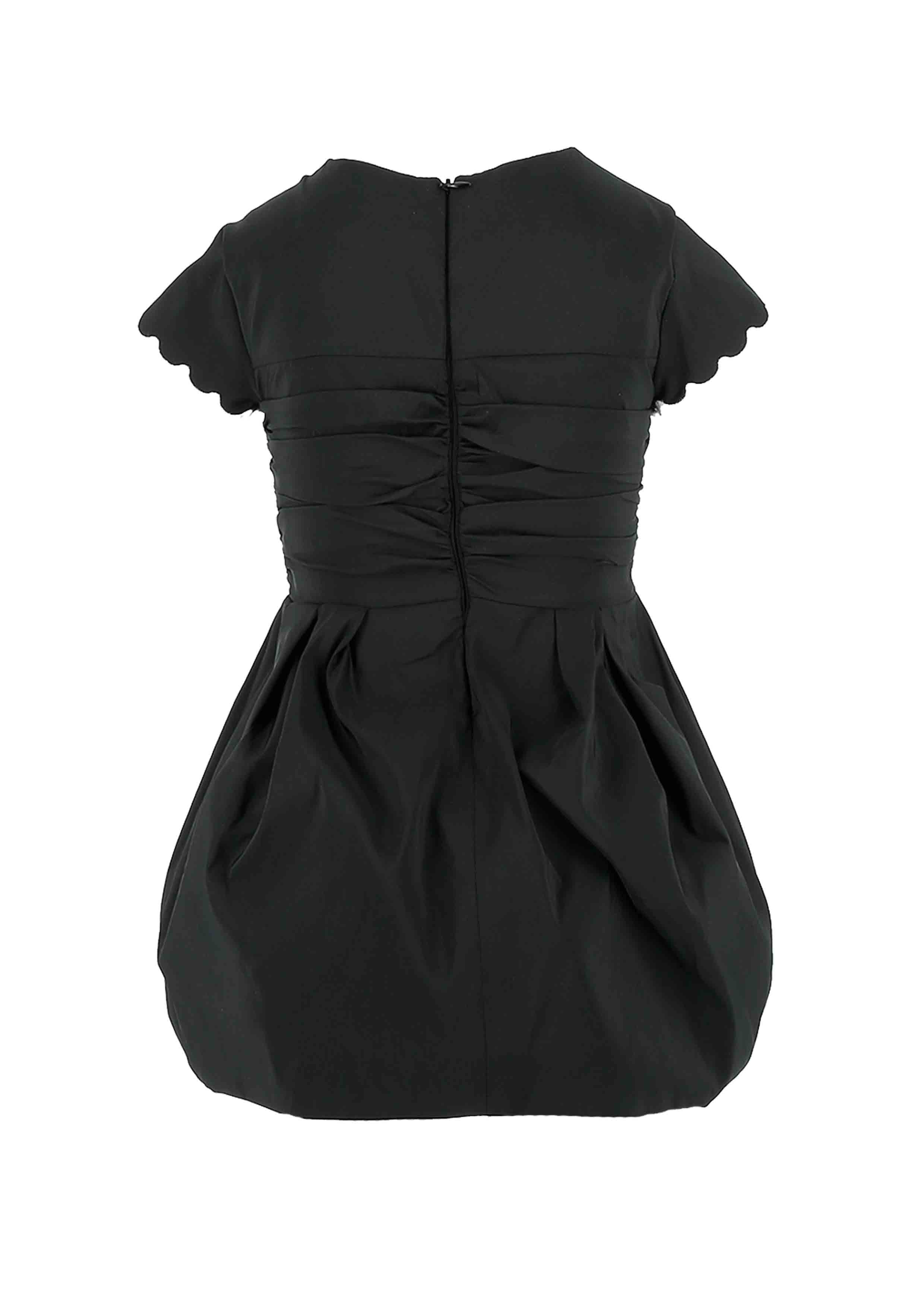 Elisabetta Franchi Ottoman Black Dress With Bow