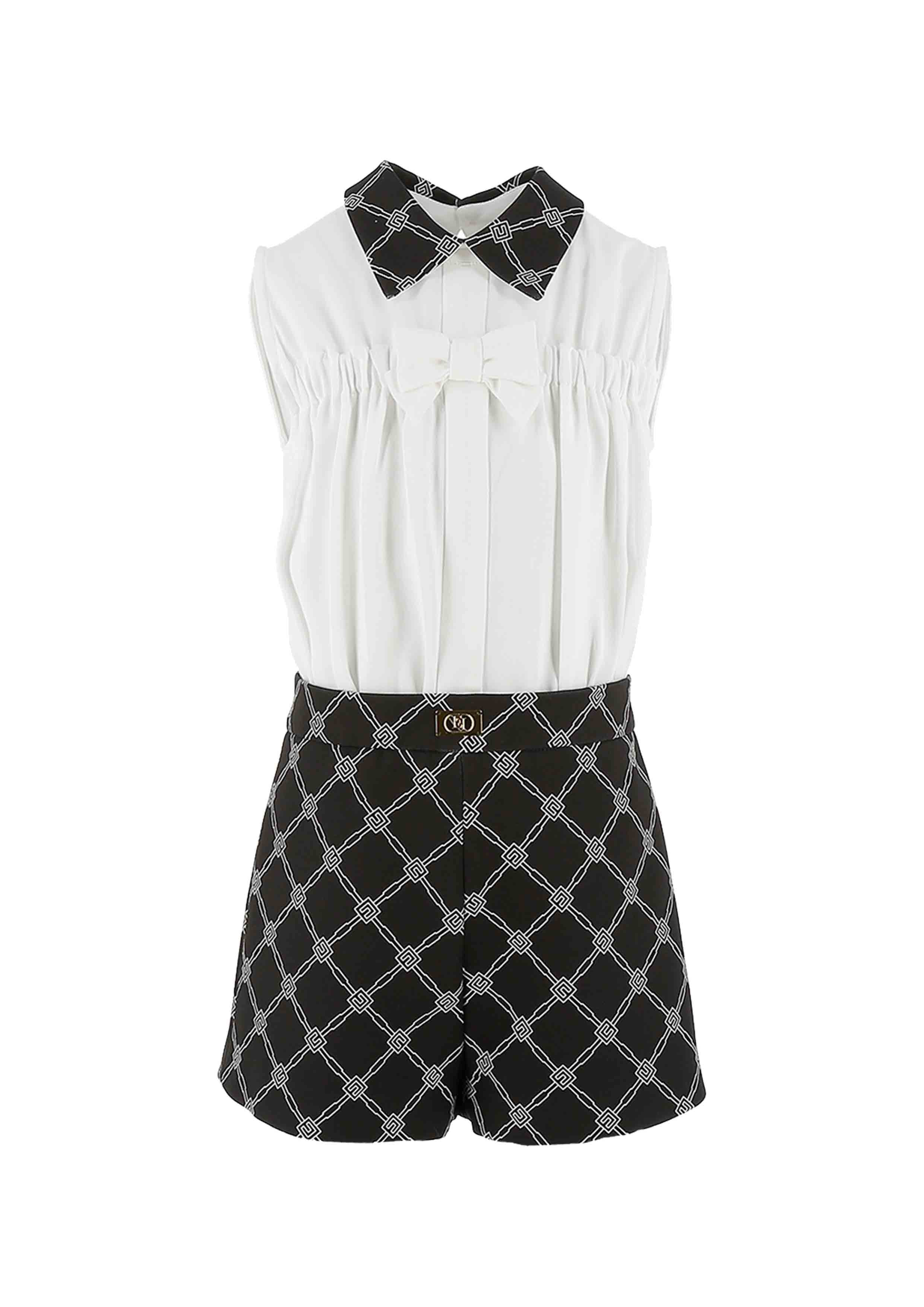 Elisabetta Franchi Black and White Jumpsuit