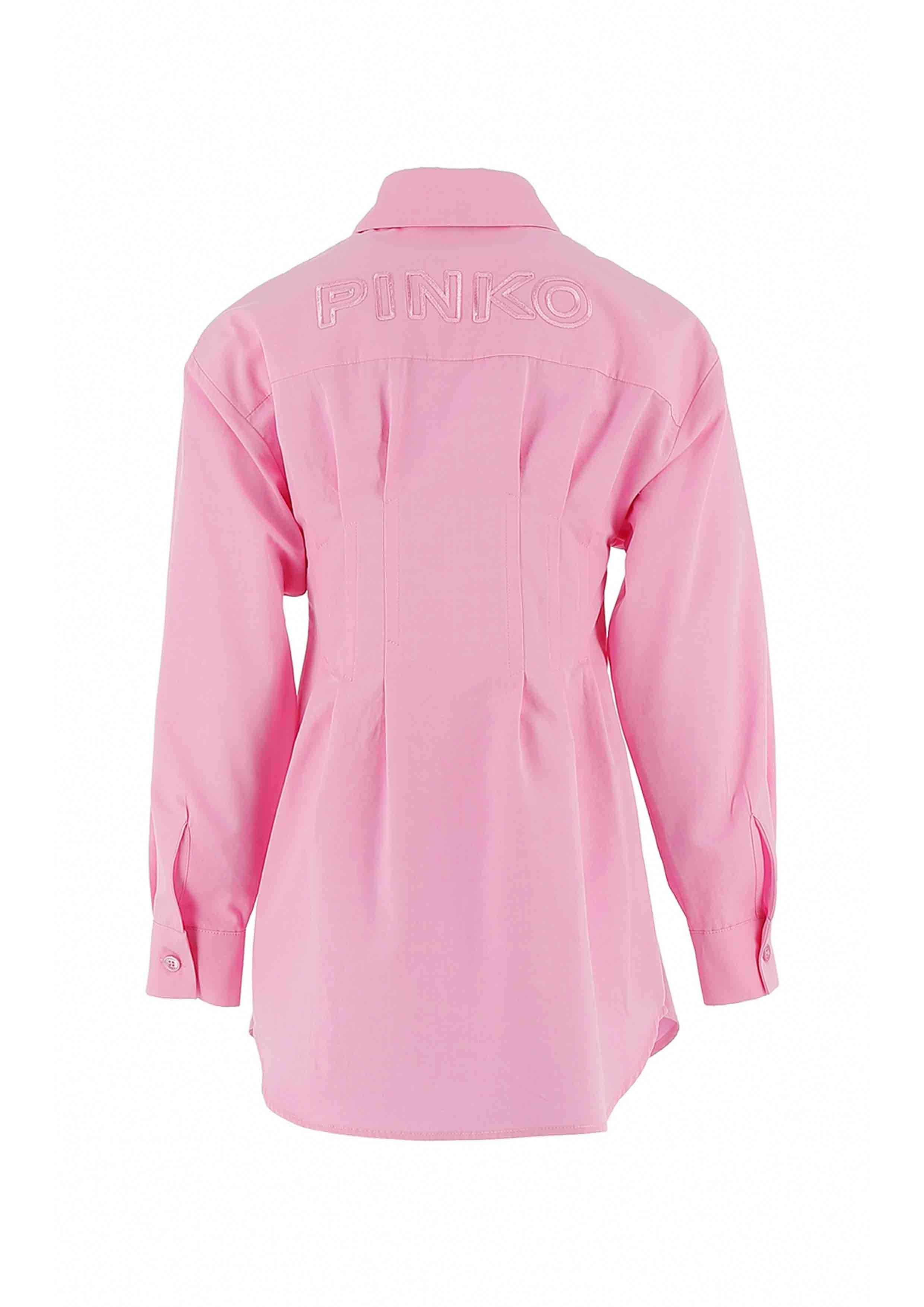 Pinko Up Pink Poplin Darts Dress