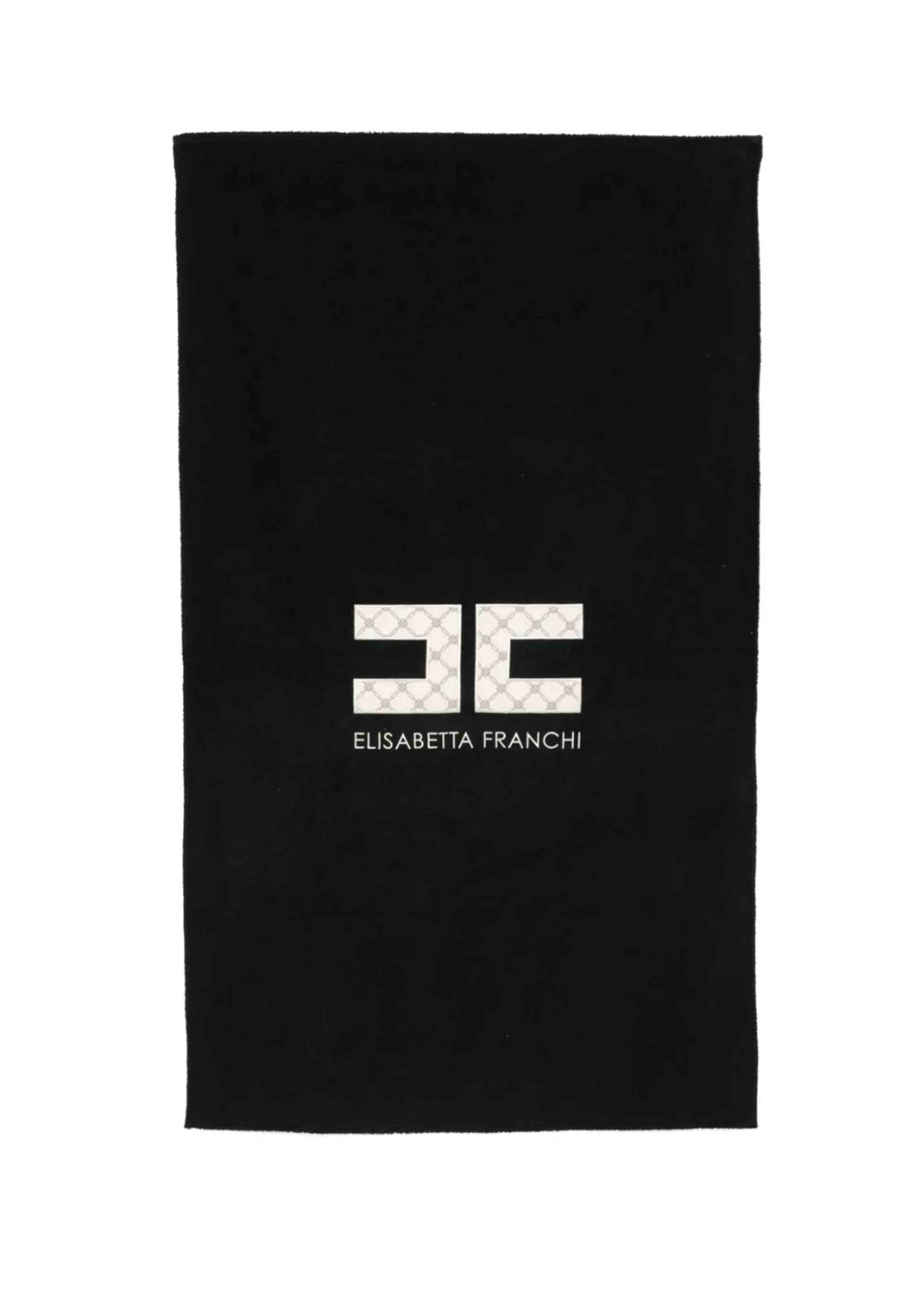Elisabetta Franchi Black Logo Towel