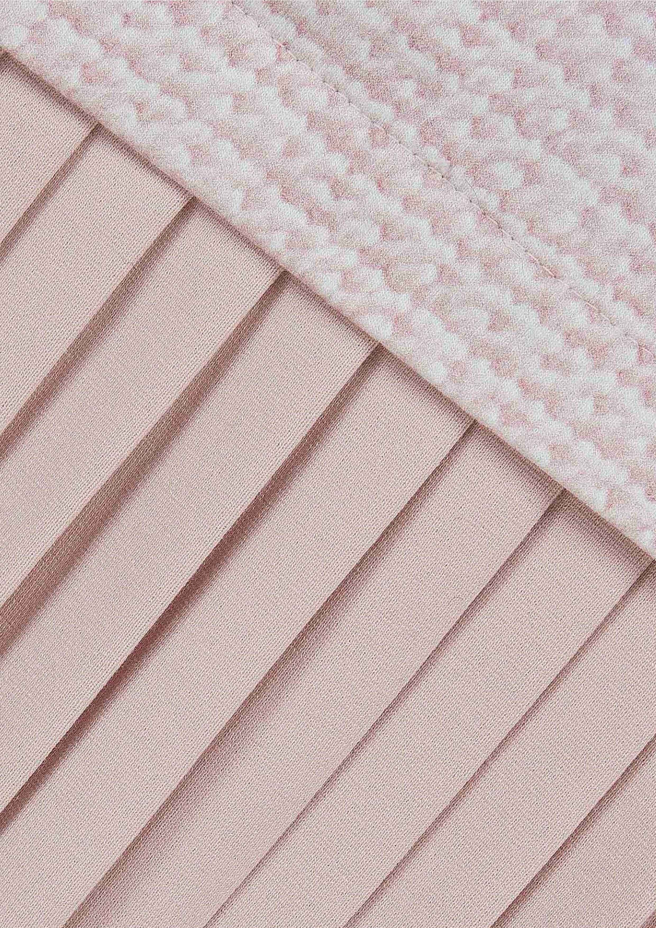 Pink and Blue Pleated Dress