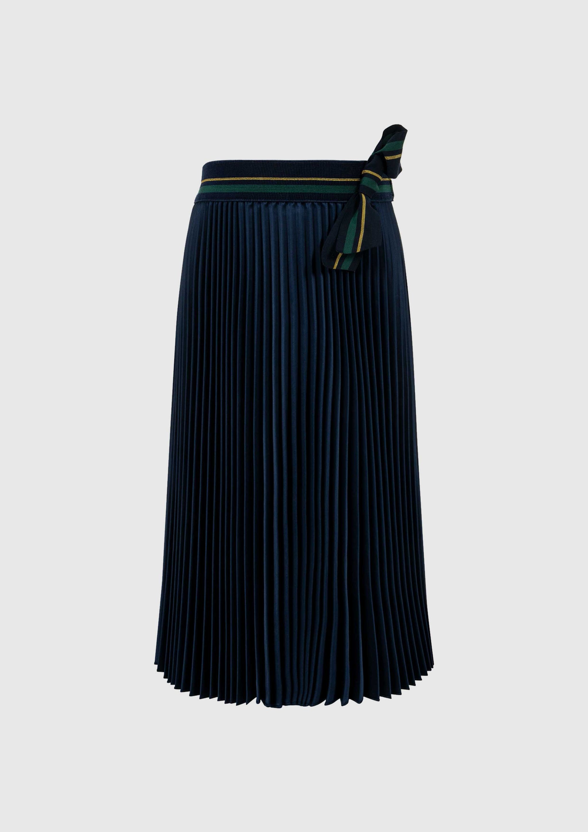Pleated Skirt Sample Square Navy main image 0