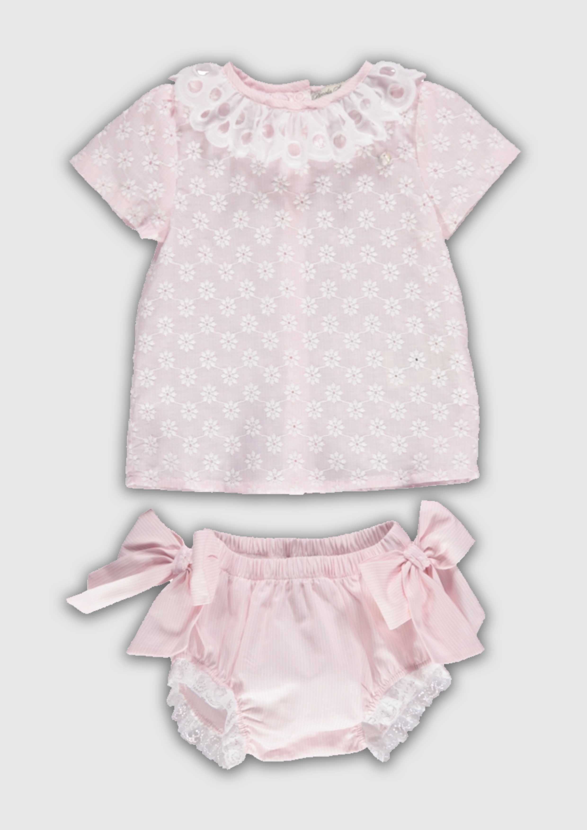 Piccola Speranza Pink Embroidered Set