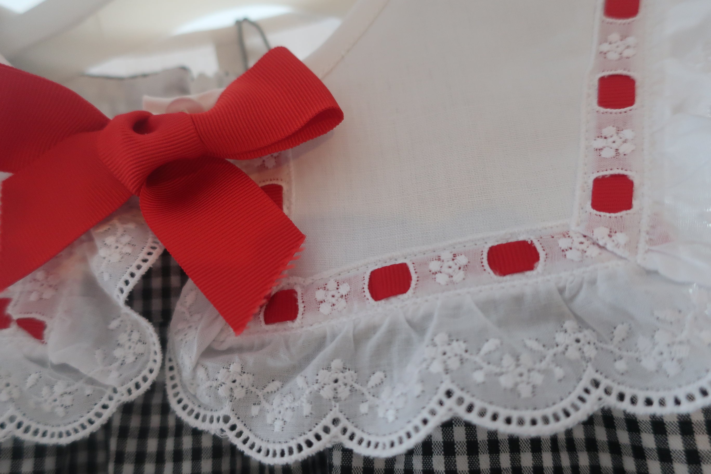 Baby A Black Gingham White Collar Dress - Tiny Models