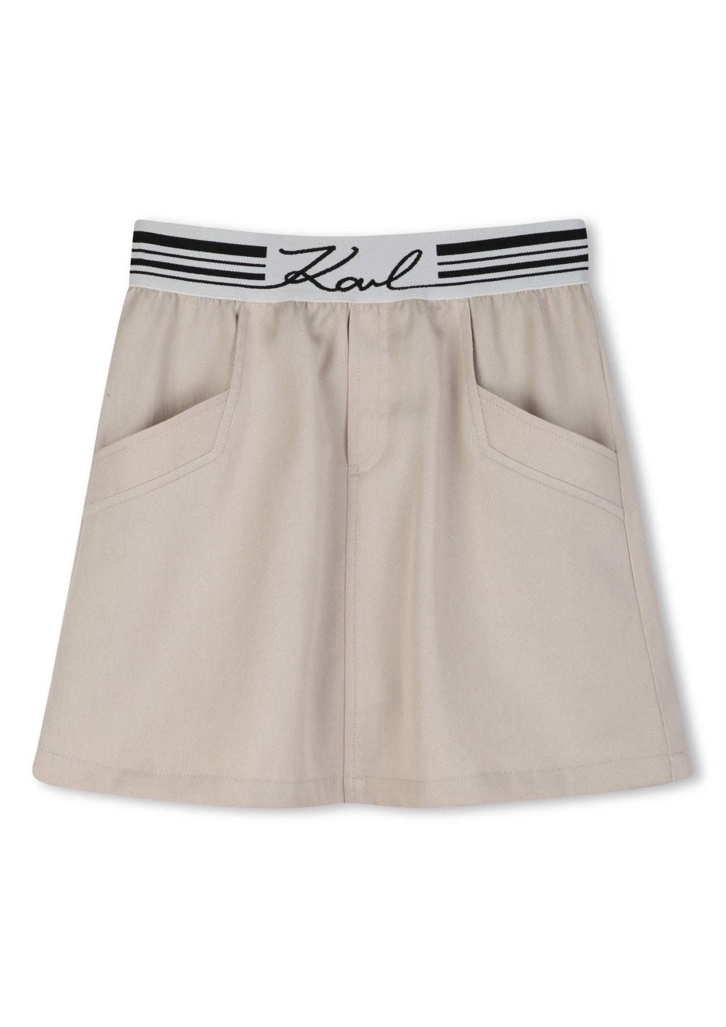 Karl Lagerfeld Beige Mini Skirt