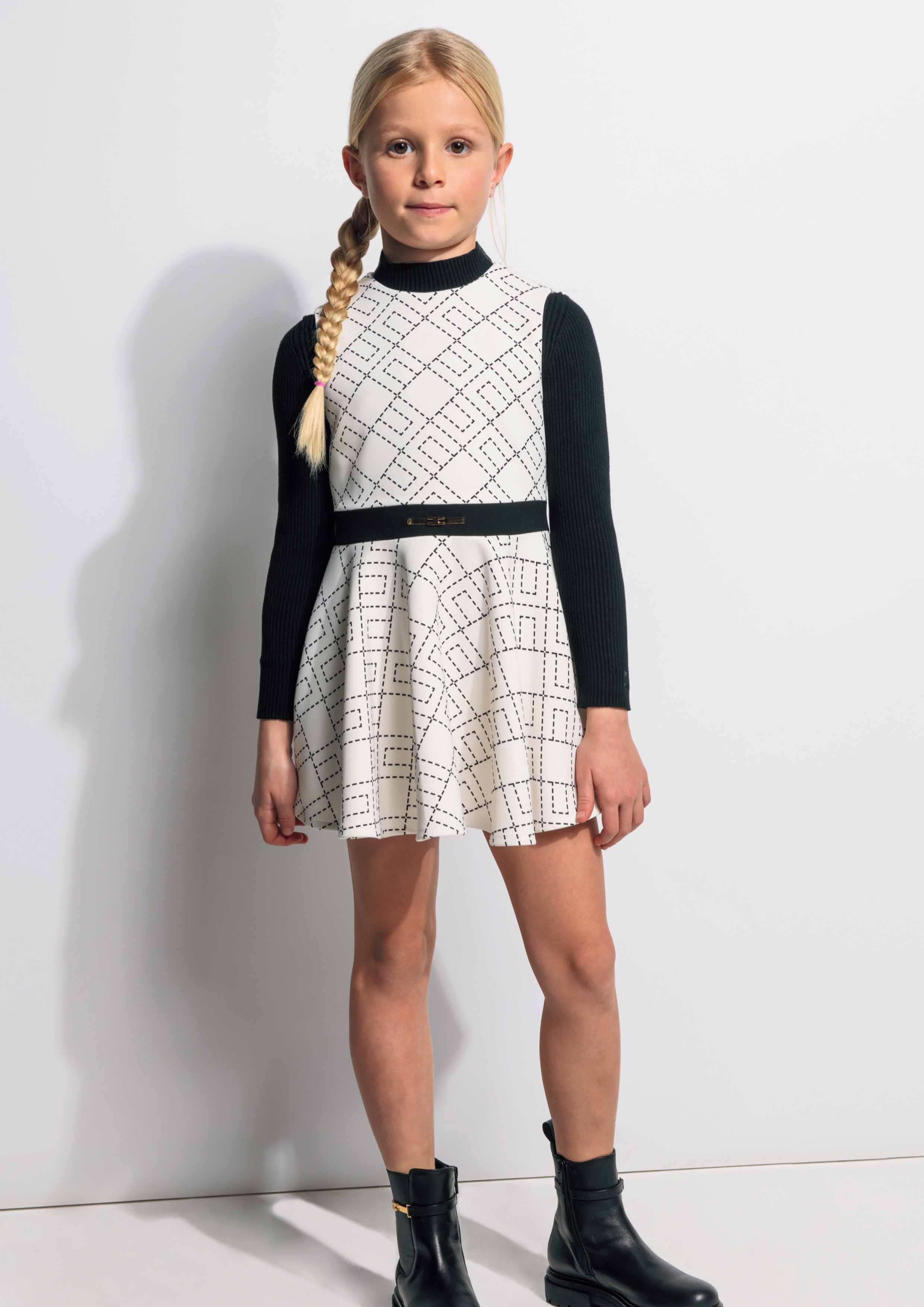 Elisabetta Franchi Logo Print Dress