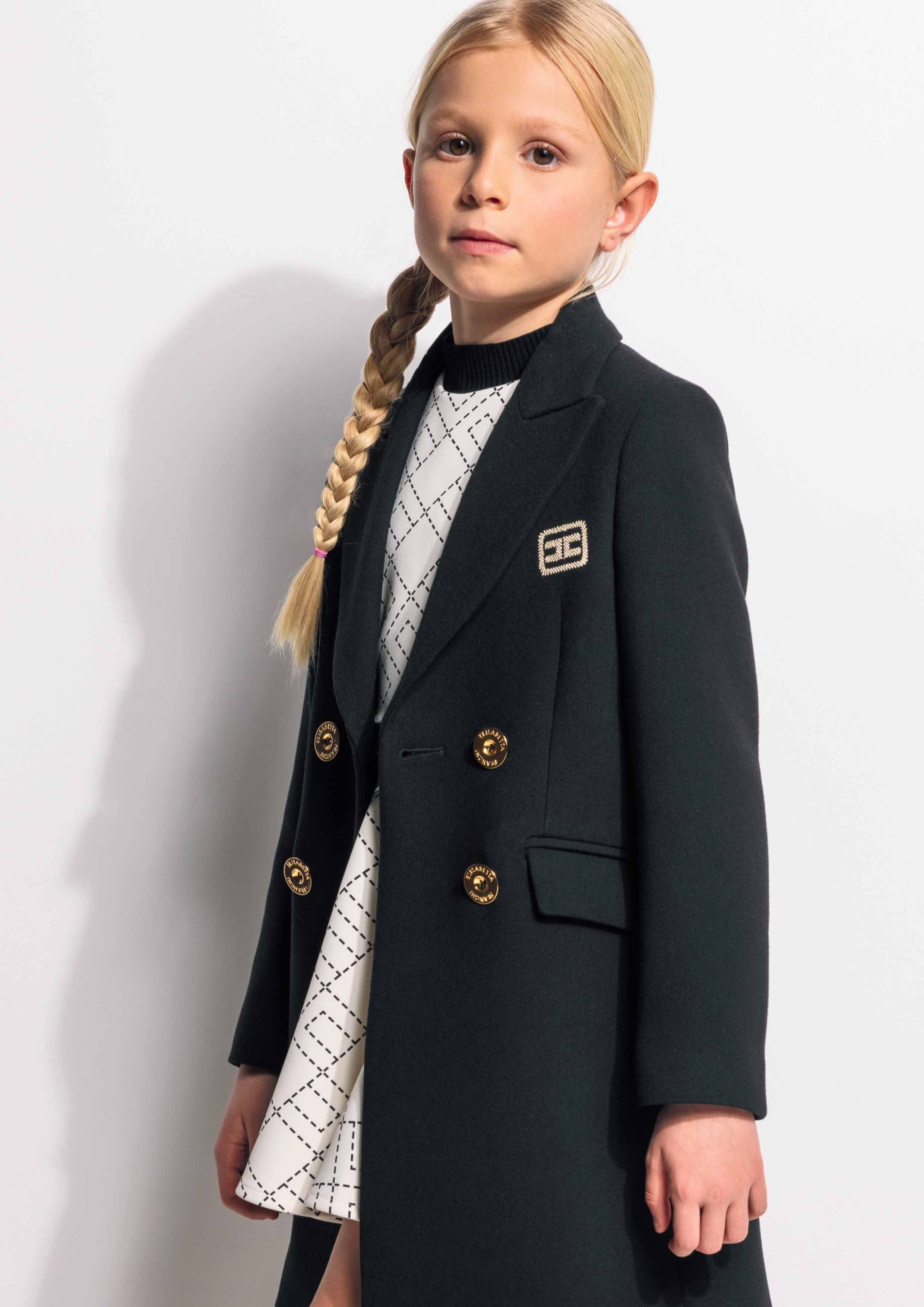 Elisabetta Franchi Black Long Coat