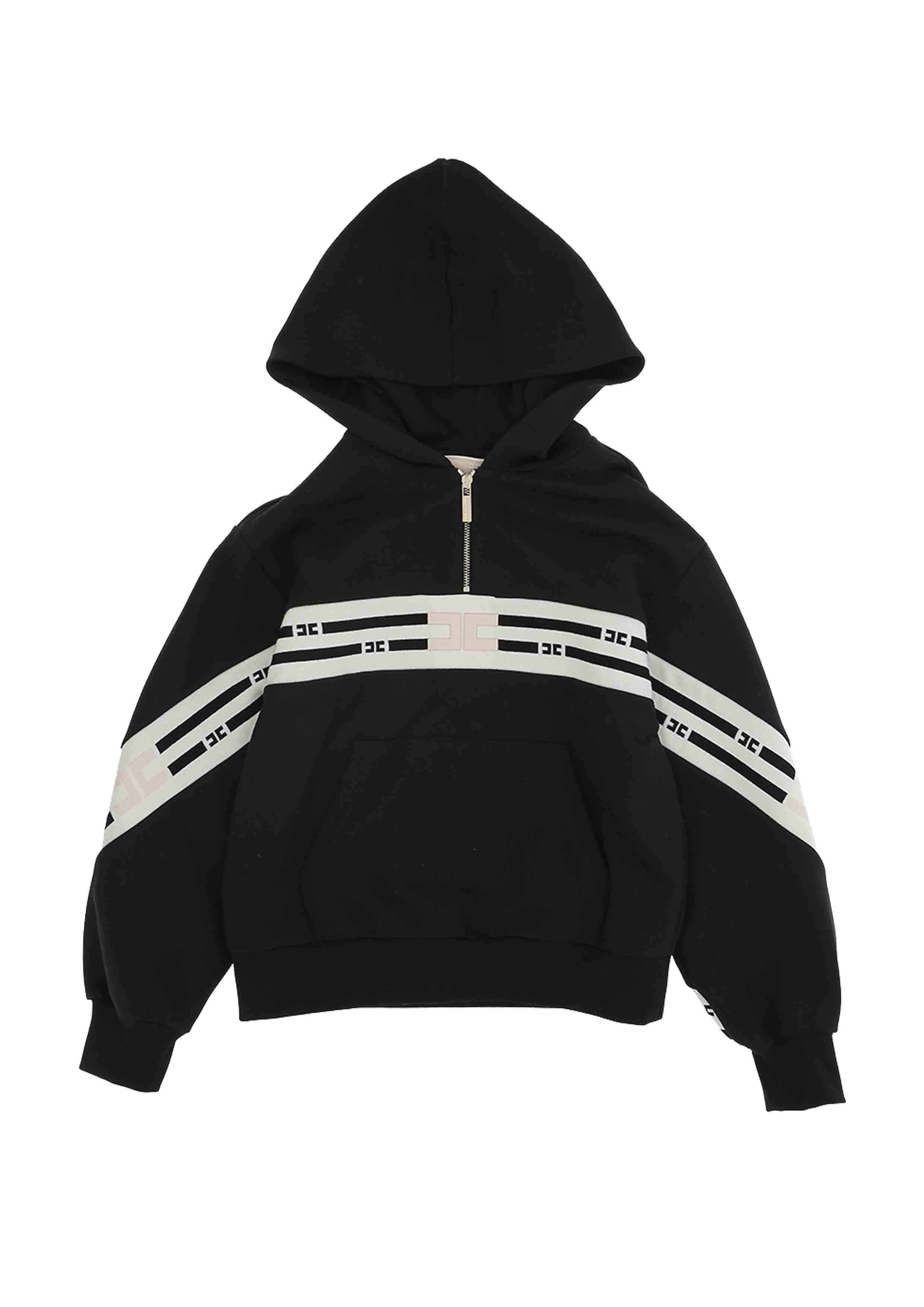 Elisabetta Franchi Black Sweatshirt Hoodie