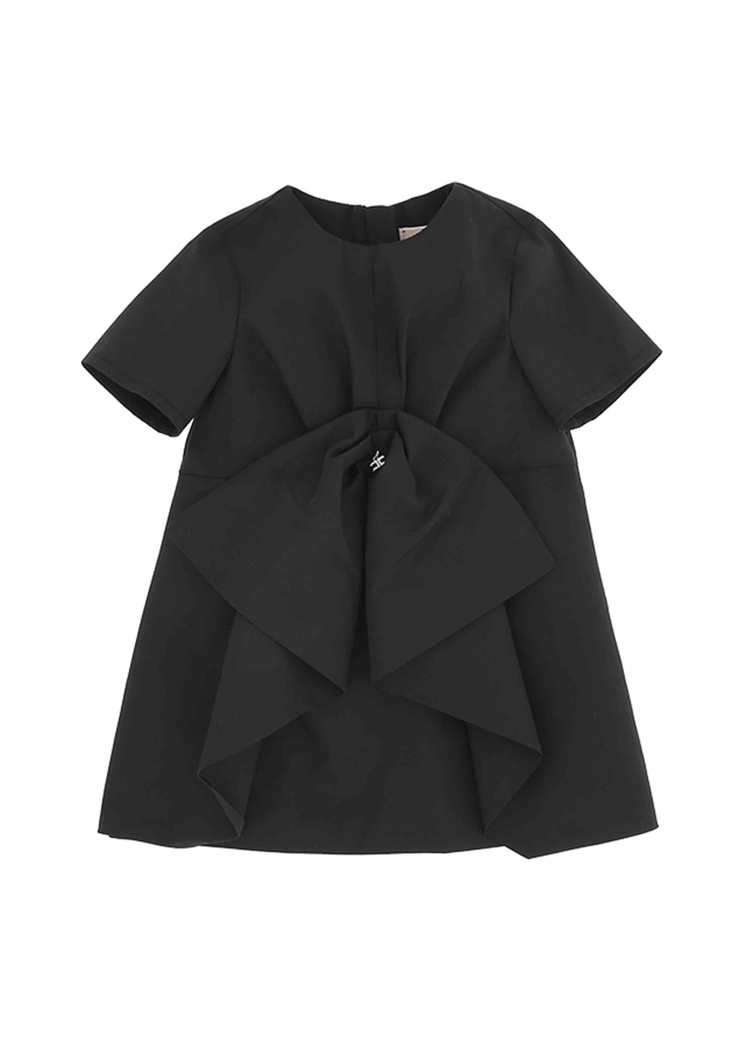 Elisabetta Franchi Ottoman Baby Black Dress