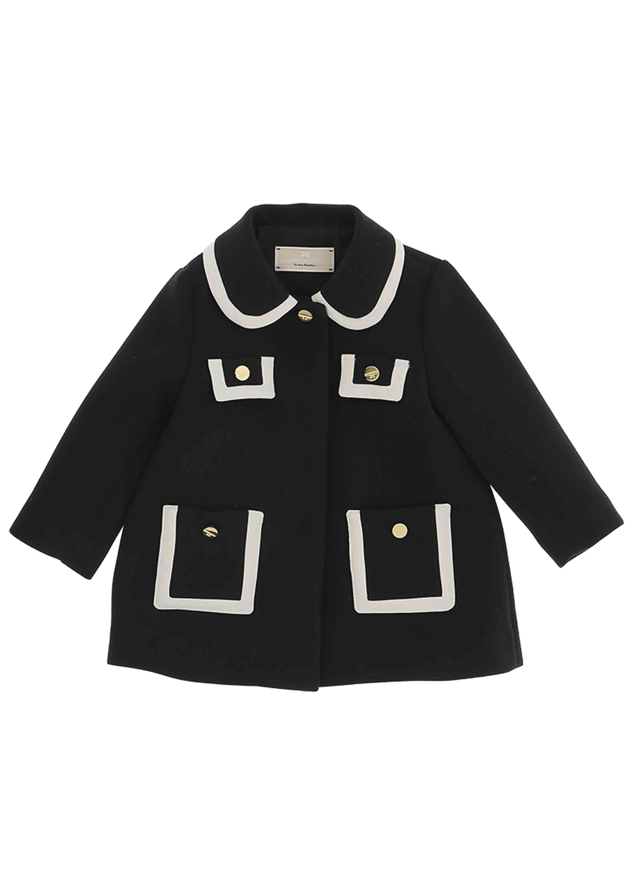 Elisabetta Franchi Black Contrast Coat