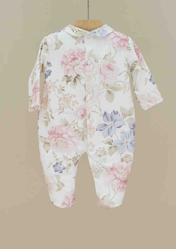 Ninnaoh Floral Onesie with Matching Hat.