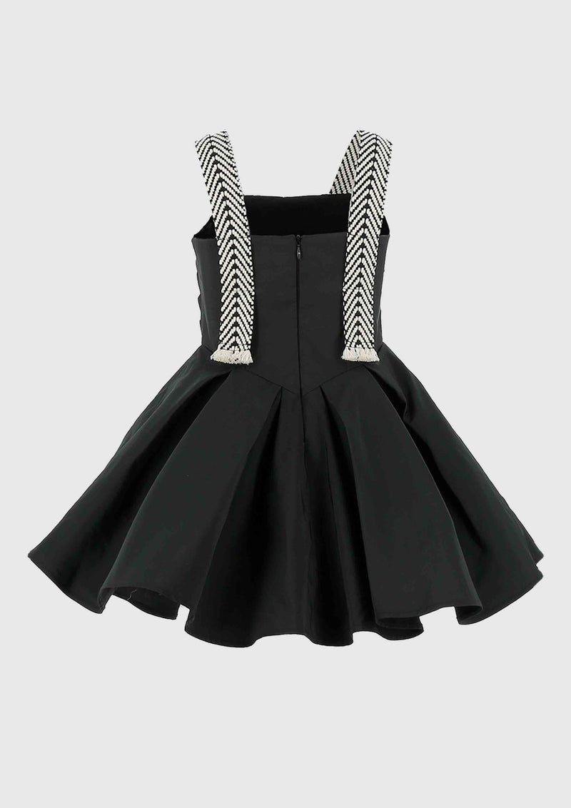 Elisabetta Franchi Black Taffeta Dress