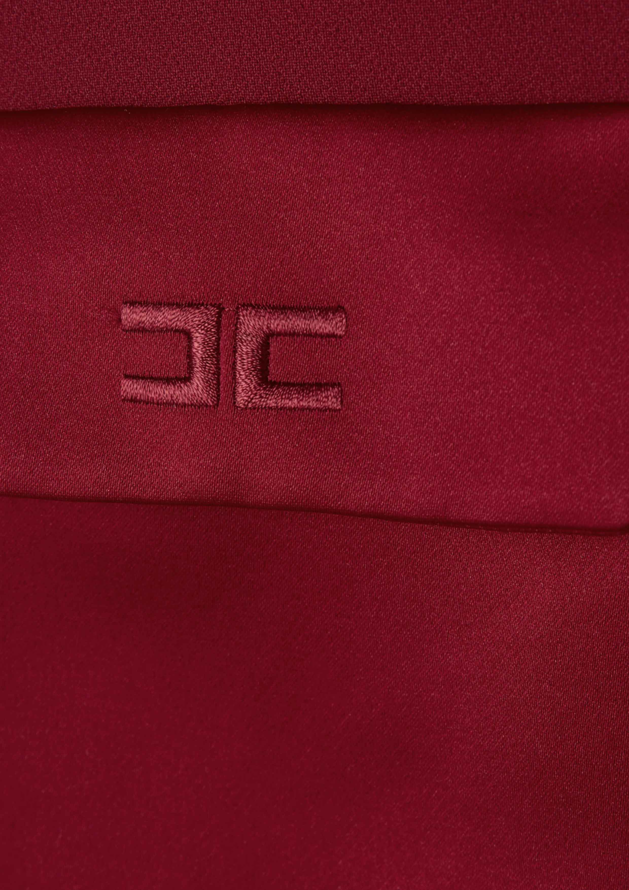 Elisabetta Franchi Patch Pocket Burgundy Dress