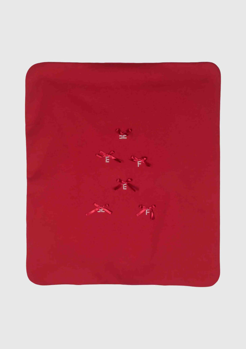 Elisabetta Franchi Red Bows Blanket