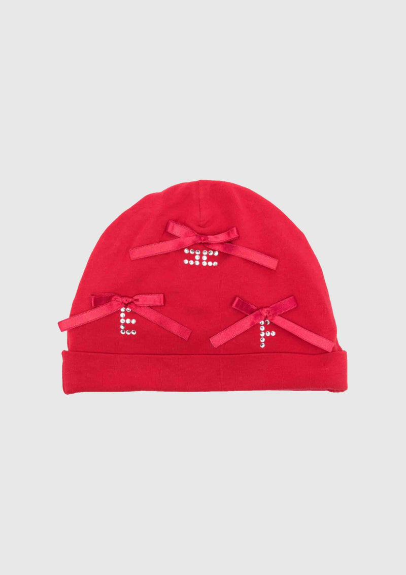 Elisabetta Franchi Red Bows Hat