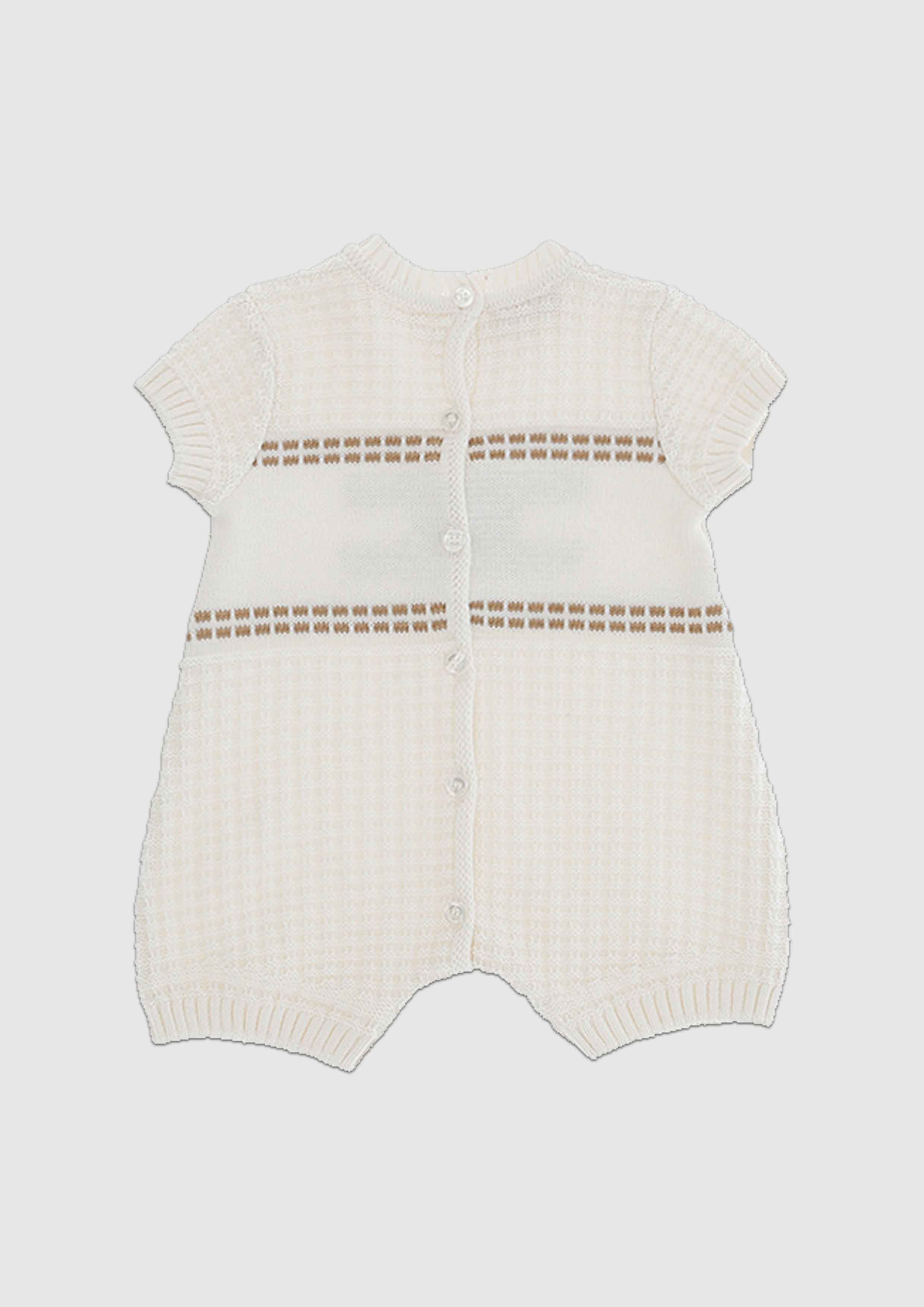 Elisabetta Franchi White & Beige knitted Romper