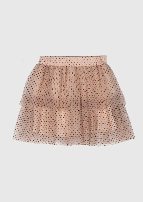 Philosophy Blush Pink Dotted Tulle Skirt