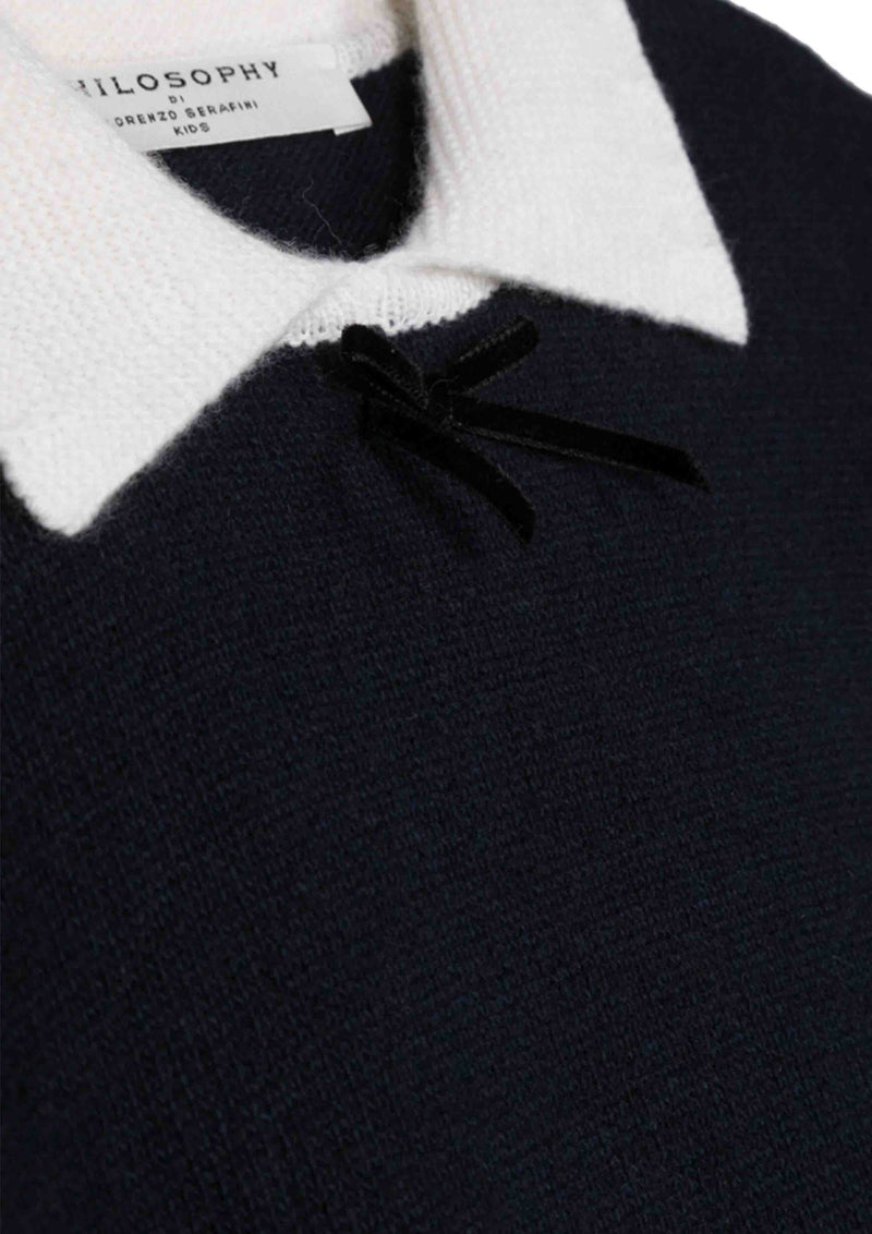 Philosophy Navy Merino Knit with Bow