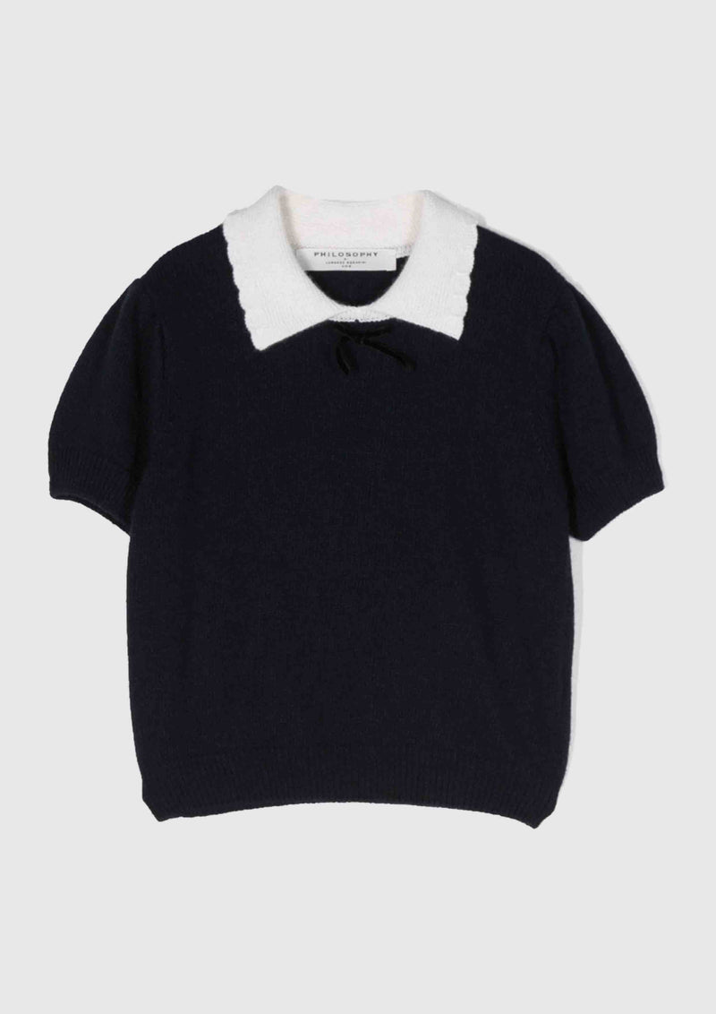 Philosophy Navy Merino Knit with Bow