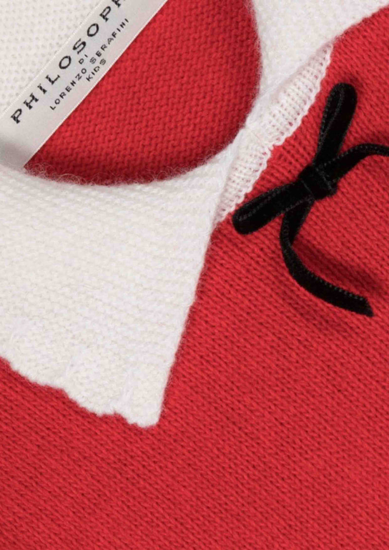 Philosophy Red Merino Knit with Bow