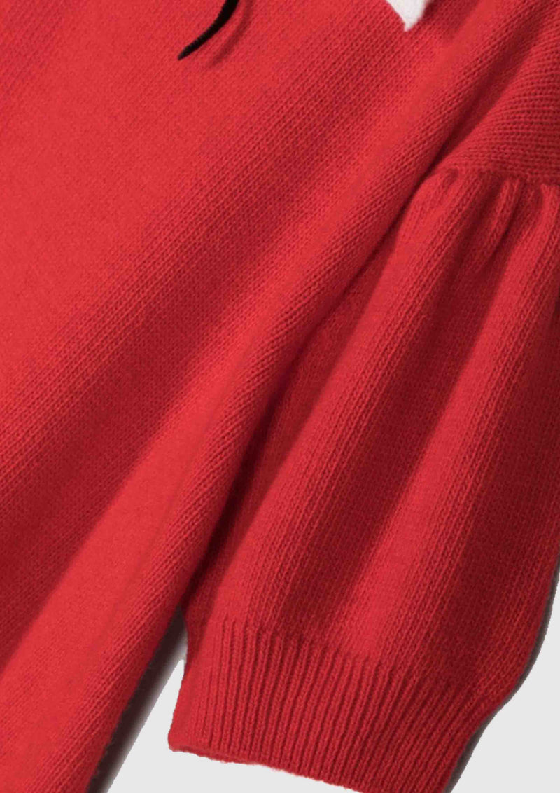 Philosophy Red Merino Knit with Bow