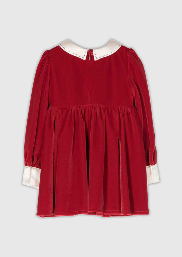 Elisabetta Franchi Red Soft Velvet Dress