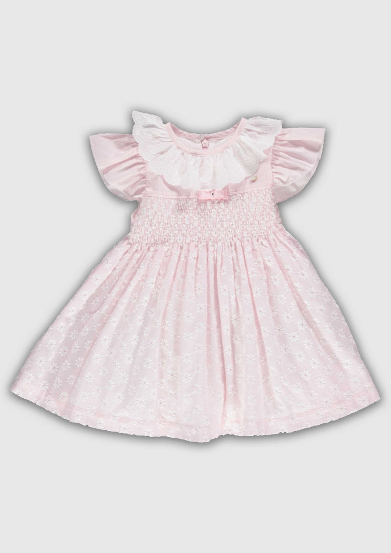 Piccola Speranza Pink Embroidered Dress