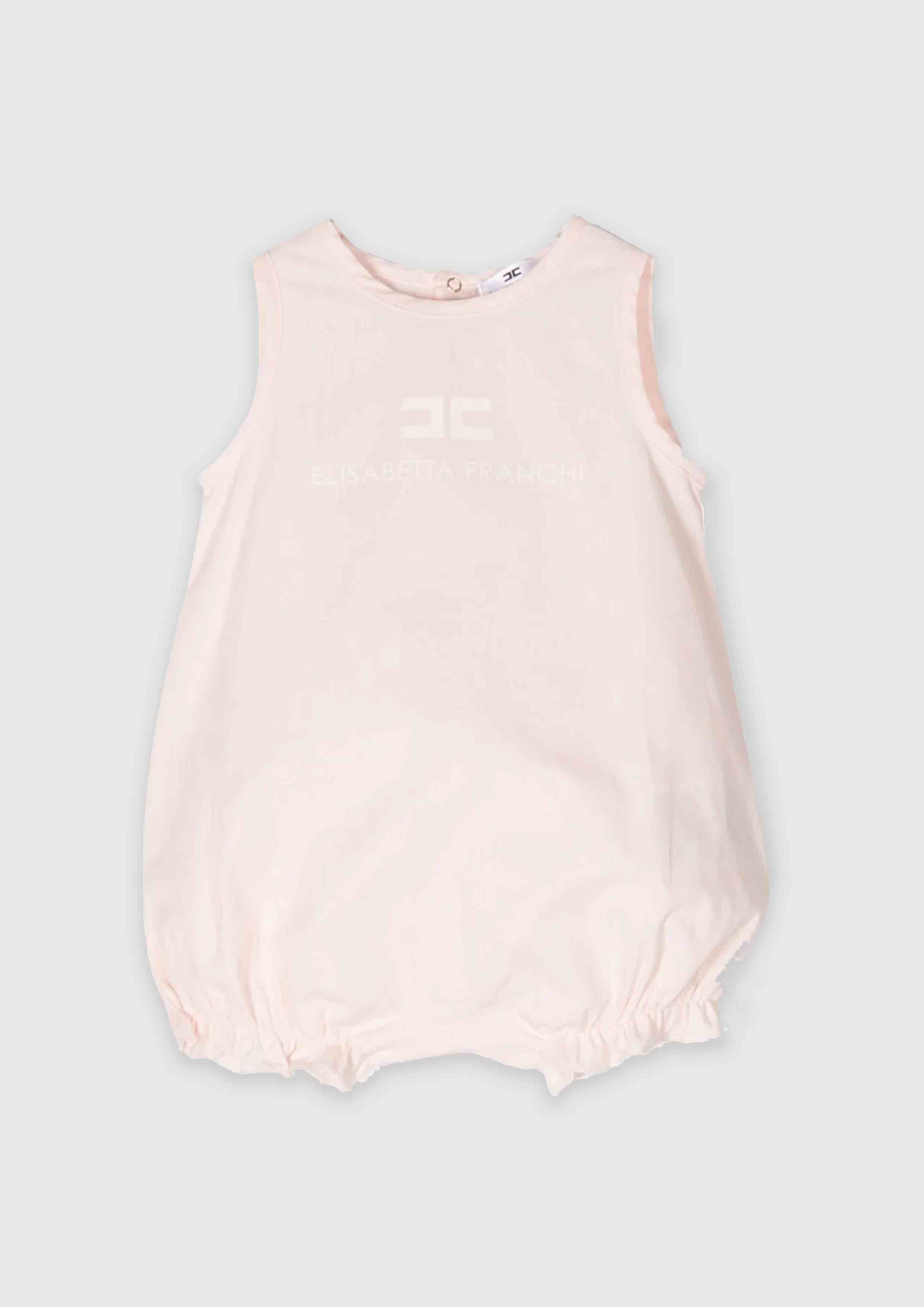 Elisabetta Franchi pink poplin romper