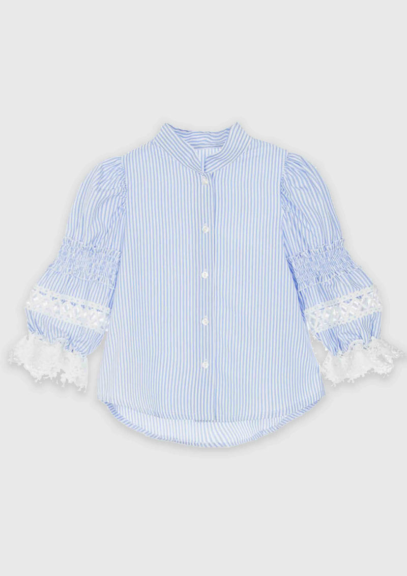 Lapin House Blue and White Shirt