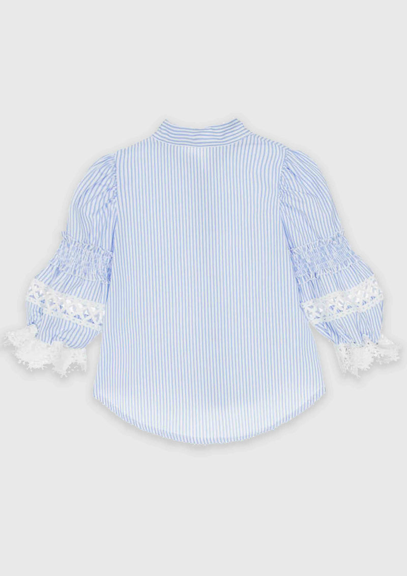 Lapin House Blue and White Shirt