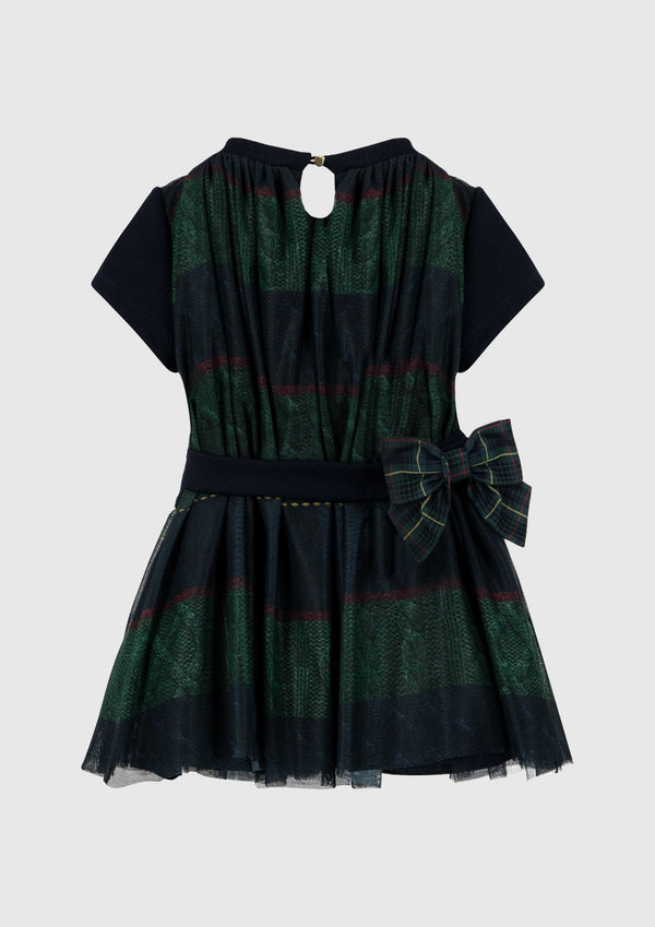 Green and Navy Tartan Dress