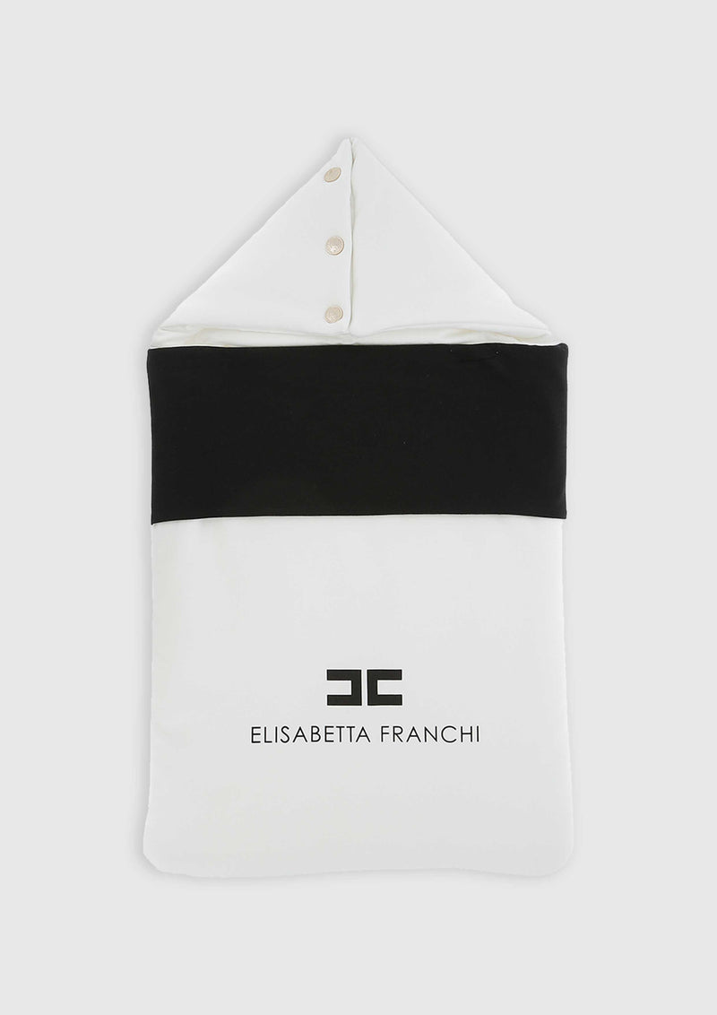 Elisabetta Franchi black/ivory jersey sleeping bag