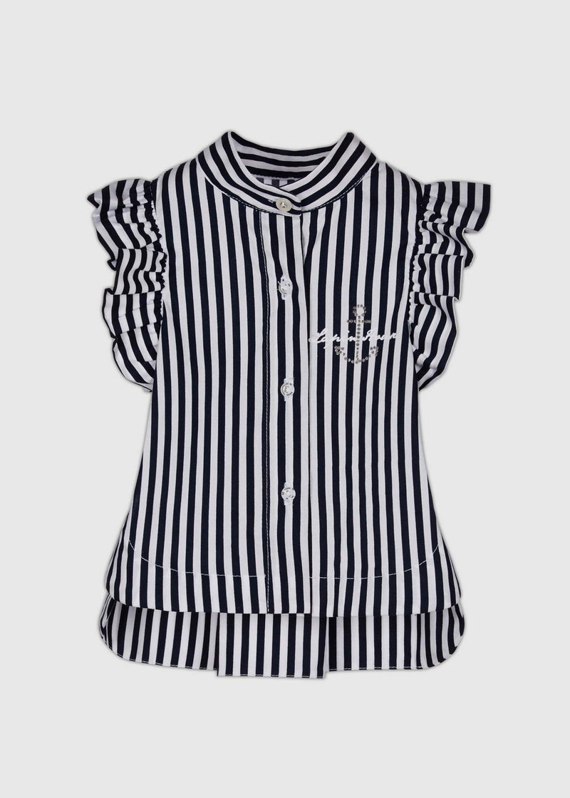 Lapin House Sleeveless striped shirt