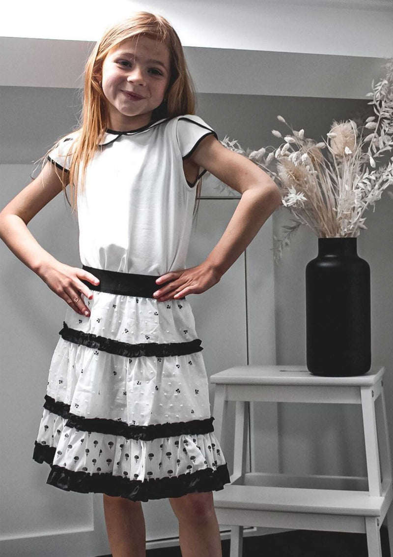 Black and White 3 Tier Skirt - Tiny Models