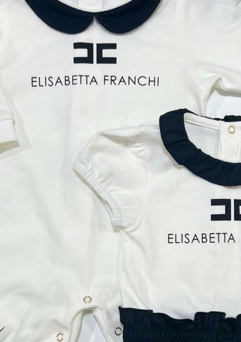 Elisabetta Franchi black/ivory baby 2-piece outfit