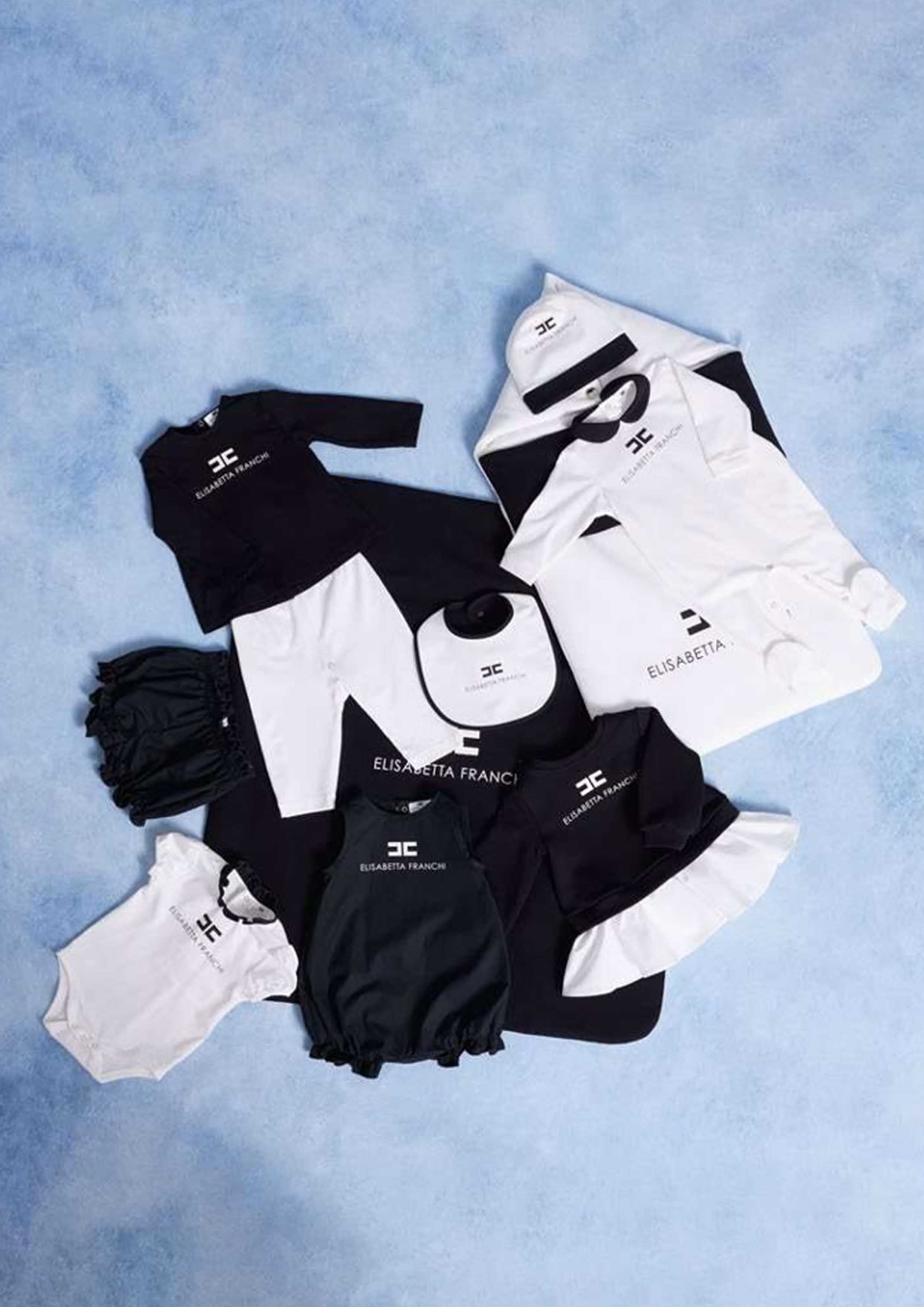 Elisabetta Franchi black/ivory baby 2-piece outfit