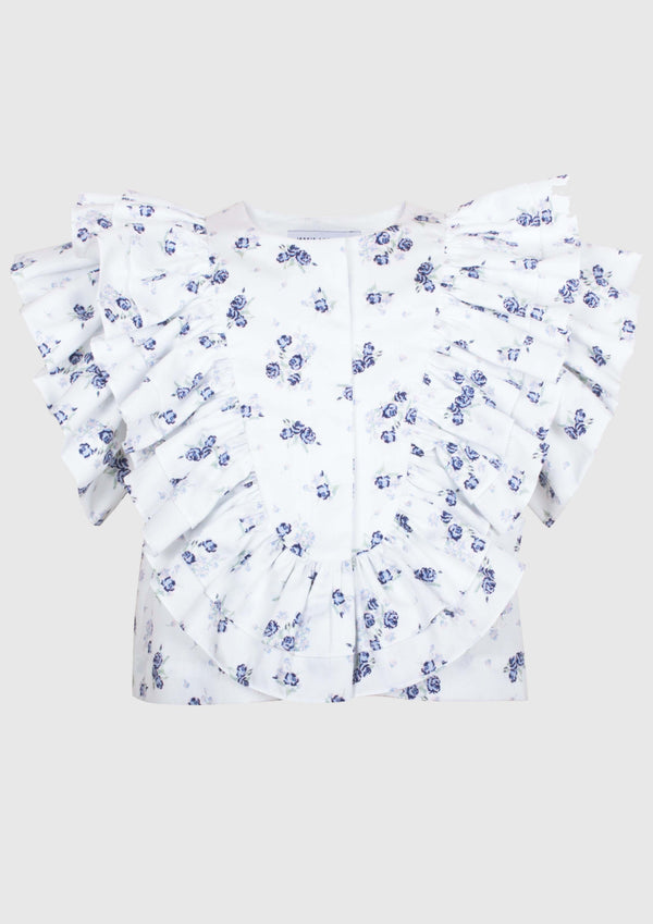 Jessie and James Blue Daisy's Ruffle Blouse