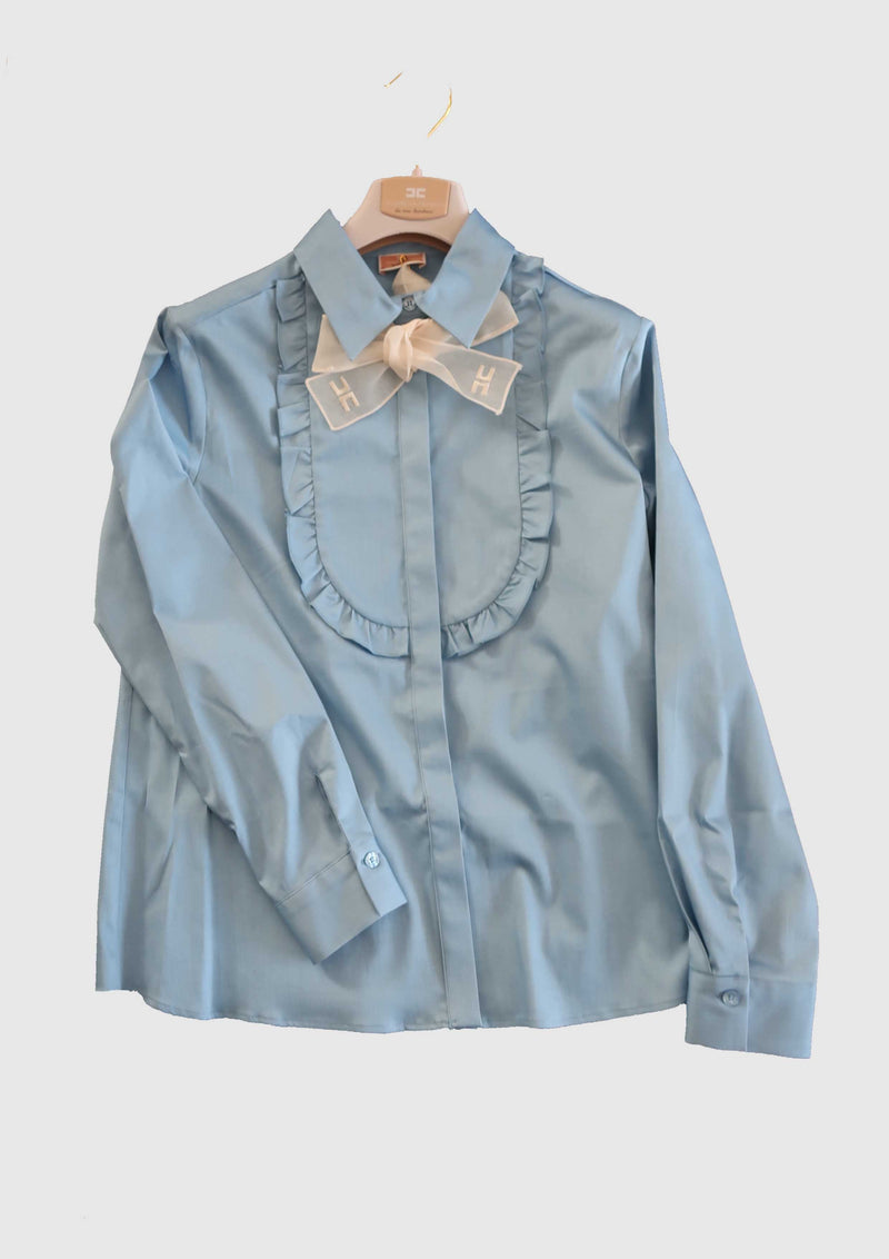 Blue Shirt With Bib And Bow - Tiny Models
