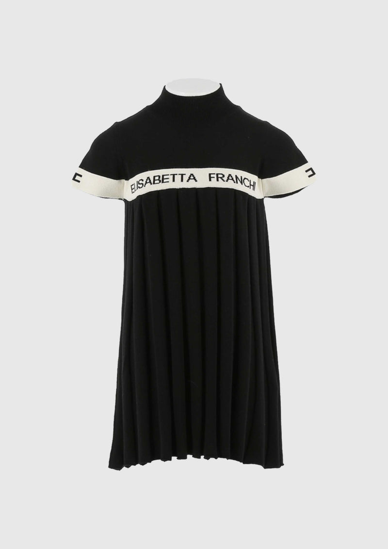 Branded knitted Black Dress - Tiny Models