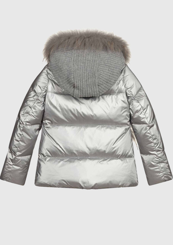 Silver down 3/4 Length Jacket