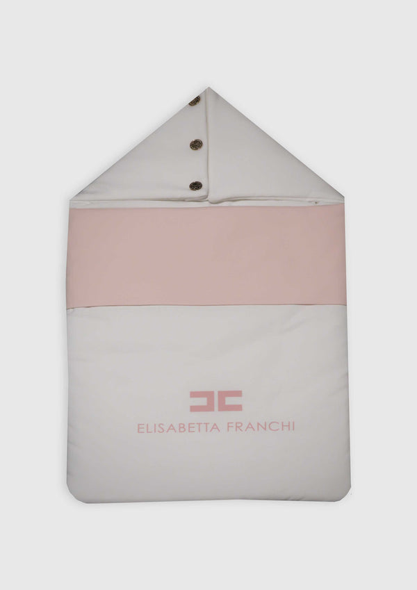 Elisabetta Franchi pink/ivory jersey sleeping bag