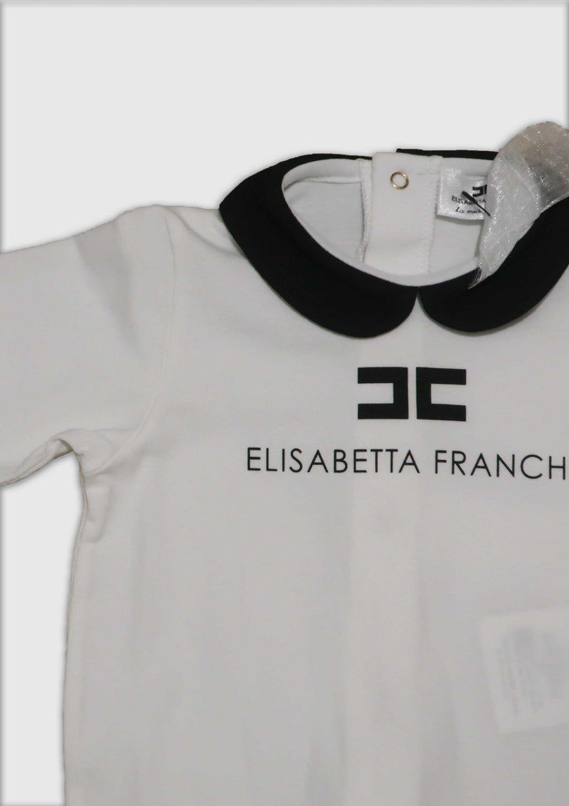 Elisabetta Franchi classic black/ivory jersey babygrow
