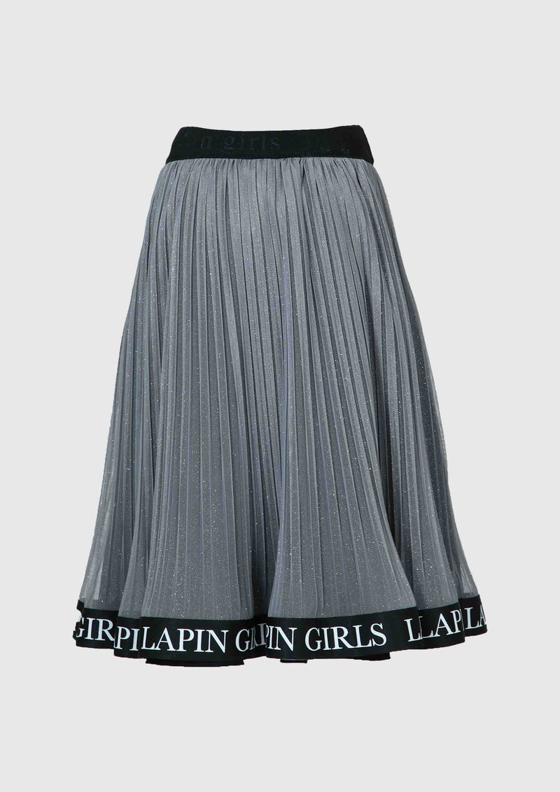 Grey sparkle tulle skirt