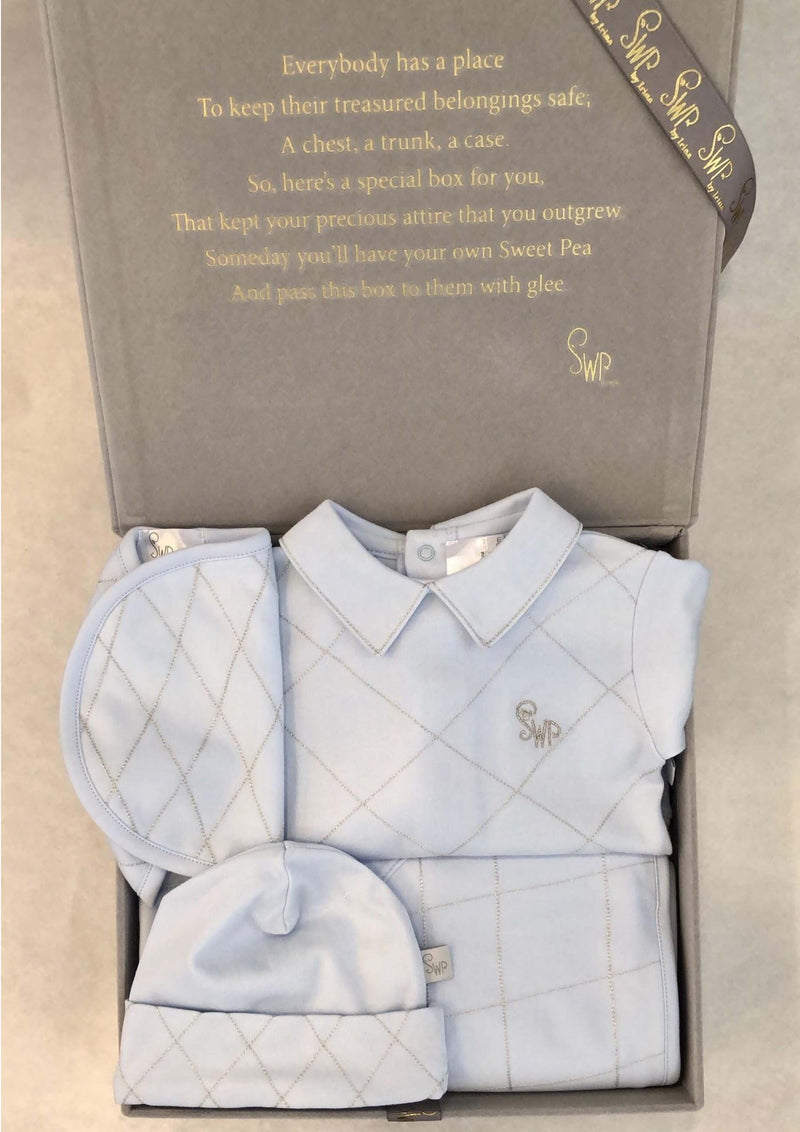 Luxe Collection2 Blue 4 Piece Baby Gift Set.