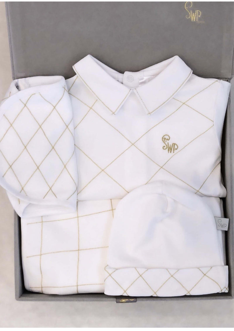 Luxe Collection2 White 4 Piece Baby Gift Set.